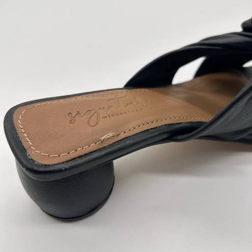 Twisted Journee Signature Sandals Womens 8.5 Black Leather Charlize  Slip On NEW