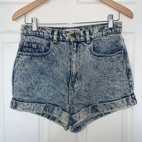 American Apparel  Acid Wash Denim Shorts