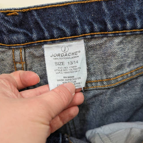 Jordache Vintage  Demi Boot Cropped Bootcut Jeans Dark Wash Denim 90s Mid Rise