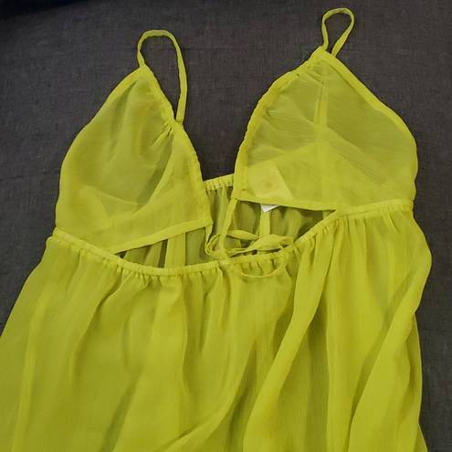 Shade & Shore Women's Cut Out Cover Up Maxi Dress - ™ Bright Yellow NWT M