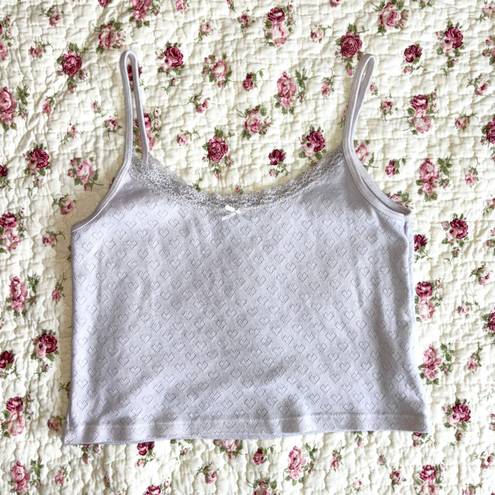 Brandy Melville Skylar Heart Eyelet Tank