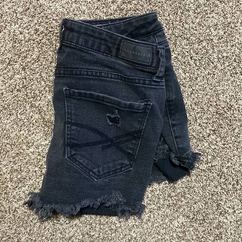 Aeropostale  distressed high waisted black shorts