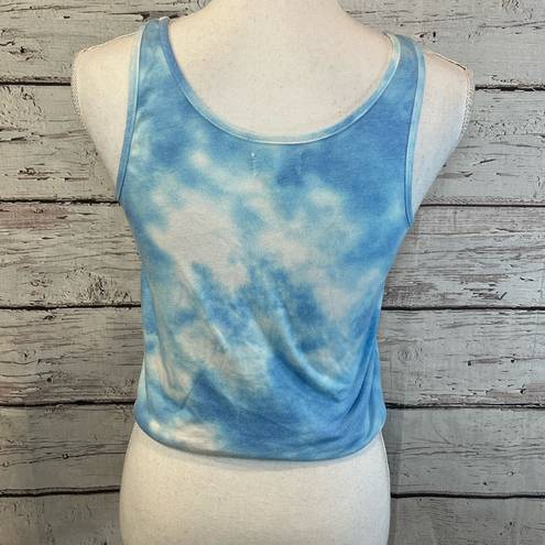 Kirra  Tank Top w Tied Bottom Eagle Print Blue Tie Dye-Medium