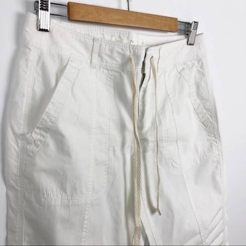 Lou & grey NWOT  White Neutral Tampered Cotton Drawstring Pants Size 4 Coastal