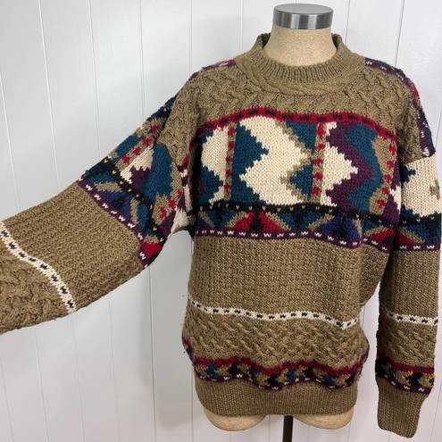 Boston Traders VTG Boston Trader Limited Edition Hand Knit 100% wool Crewneck Sweater SZ L