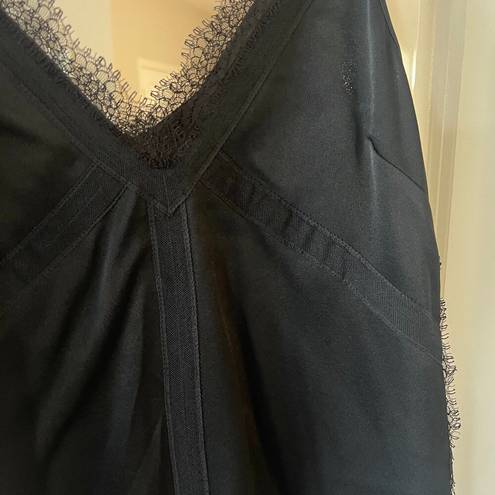 Jason Wu  Lace Trim Black Tank Blouse Size 2