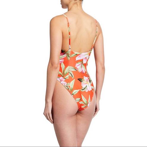 Mara Hoffman Mara Hofmann High-Leg One-Piece Floral Swimsuit Size XL NWT $310.00