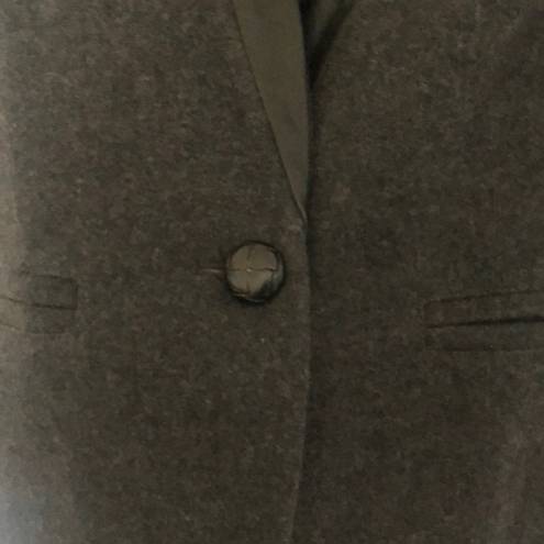 BP  MEDIUM BLAZER GREY WITH BLACK FAUX LEATHER TRIM