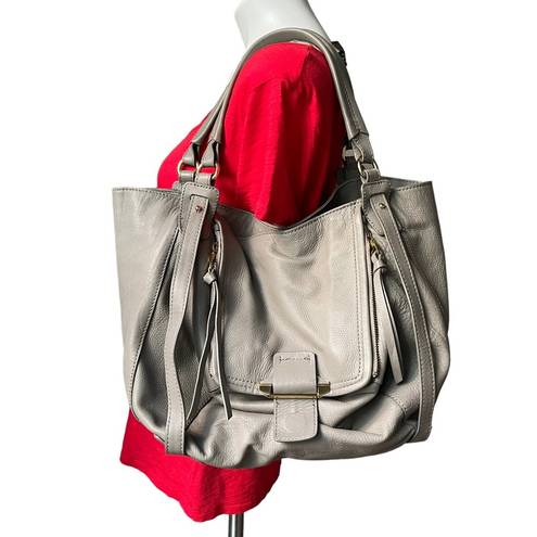 Kooba  Jonnie Grey Pebbled Leather Shopper Tote Bag