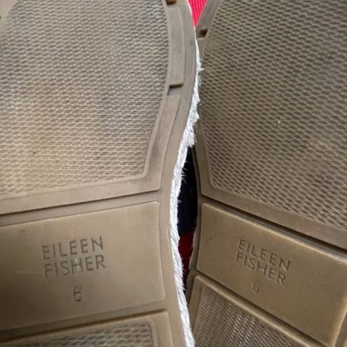 Eileen Fisher  Tarry Toe Loop Espadrille Wedge Slide Sandal Black Women’s 6