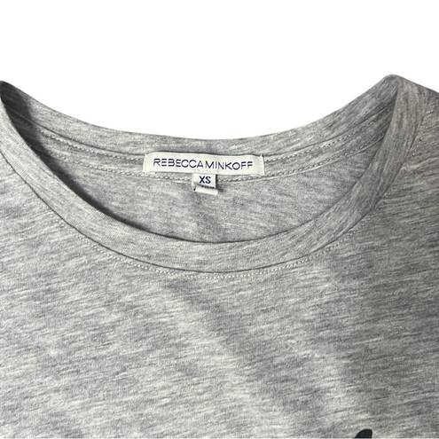 Rebecca Minkoff Lover  Tee Heather Gray XS Crew Neck Tee