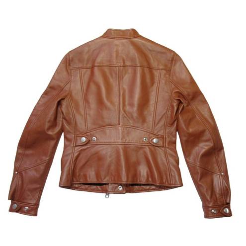 Coach NWT  Uptown Racer in Saddle Sheep Leather Motorcycle Moto Jacket XS $895