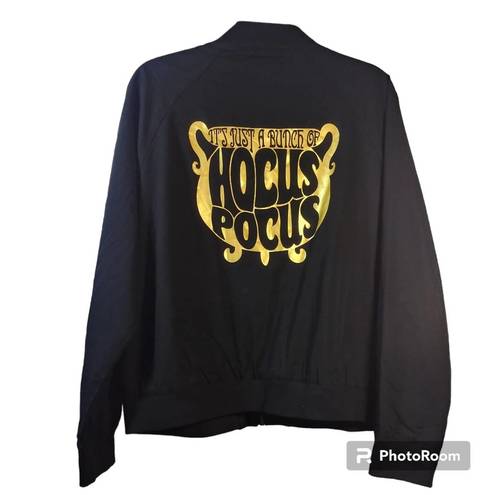 Disney  Exclusive Hocus Pocus Bomber Jacket XL Black Flame Candle  Rare