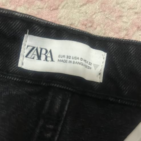 ZARA black jean shorts