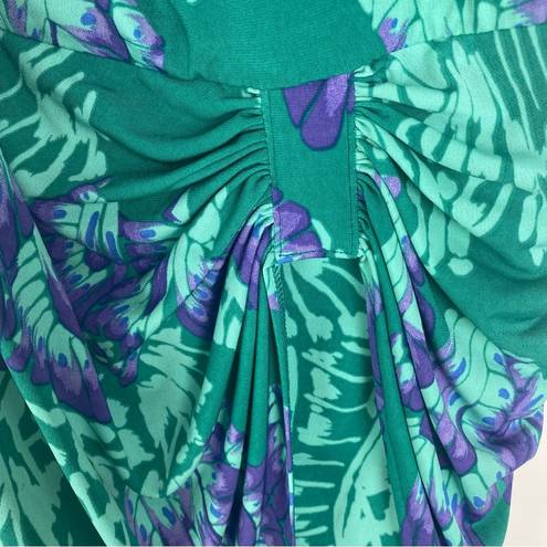 Gianni Bini  Madison Mint Leaf One Shoulder Tropical Mini Dress Medium INV267