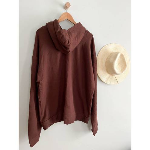 Naked Wardrobe  | Brown Soft Pullover Hoodie | Chocolate | Sz XL | NWT