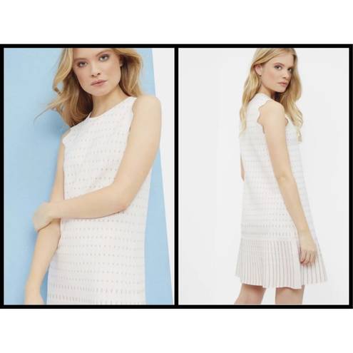 Ted Baker 💕💕 Relioa Metallic Jacquard Dress White