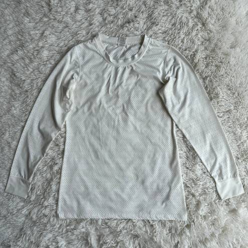 Zyia Active Chill Perforated Long Sleeve Top White Size M