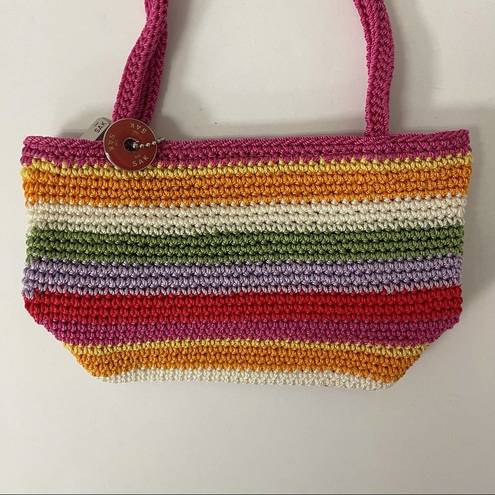 The Sak  Colorful Stripe Crochet Shoulder Bag Purse