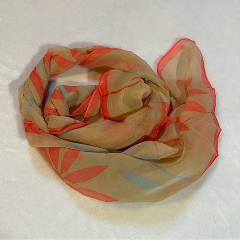 Daisy Vintage Glentex Hand Rolled Made in Japan Silk Floral  Scarf