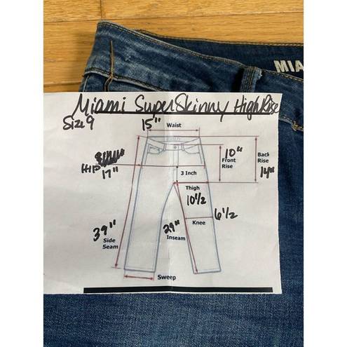 Miami  skinny high rise jeans size 9