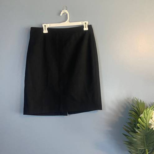 J.crew Factory The Pencil Skirt Black Wool Blend Knee Length Skirt