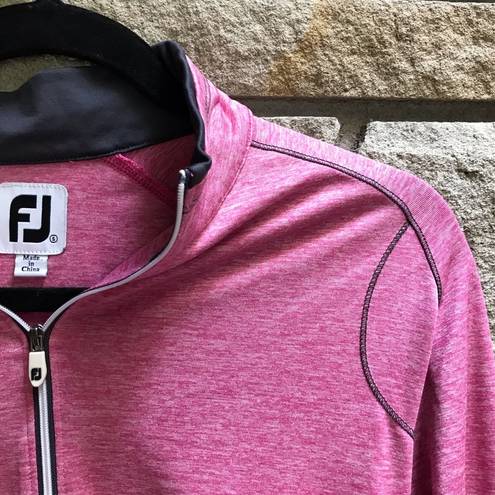 FootJoy  Womens Performance Pullover 1/2 Zip Pink Heather Golf Long Sleeve Small
