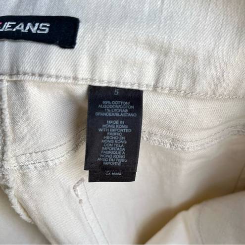 DKNY  Crop Cream Stretch Jeans Size 5