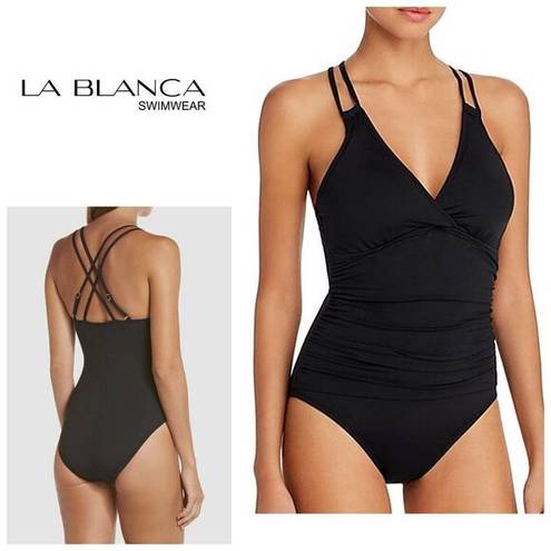 La Blanca New.  ruched tummy control swimsuit. Retails $135 size10