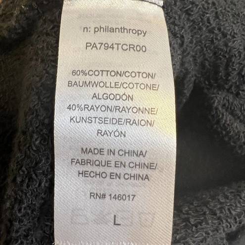 n:philanthropy  Sweatpants Black Cotton Distressed Size Large New