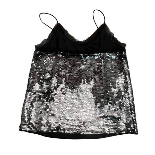 Glitz NWT WD.NY  Black Sequin V-Neck Cami Top Women's Size Medium