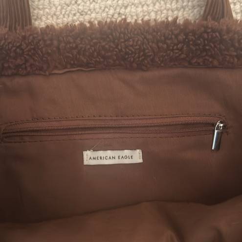 American Eagle  tote bag brown Sherpa.