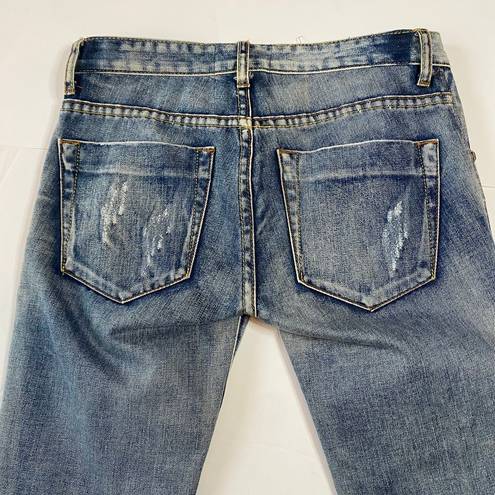 One Teaspoon  Trashed Freebirds Distressed Skinny Jeans Size 24