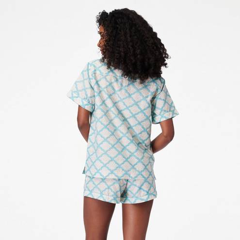 Roller Rabbit  Cotton Jemina Livy Lulu Lounge set Pjs in Turquoise XS