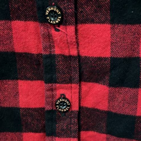 Krass&co THE VERMONT FLANNEL  Women's Classic Red Buffalo Flannel Shirt, Size S