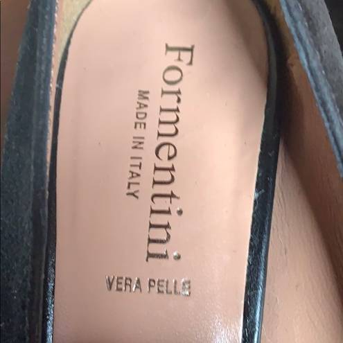 Vera Pelle  Black Suede Shoes Sz 40 (10) NWOT