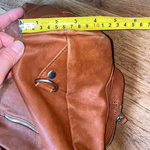 Chocolat Blu  Brown Convertible Leather Hobo Shoulder Bag EUC Pockets