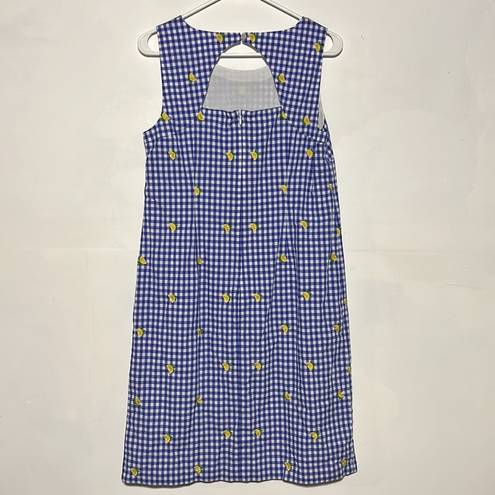 Talbots  Lemons & Gingham Shift Dress Size 8