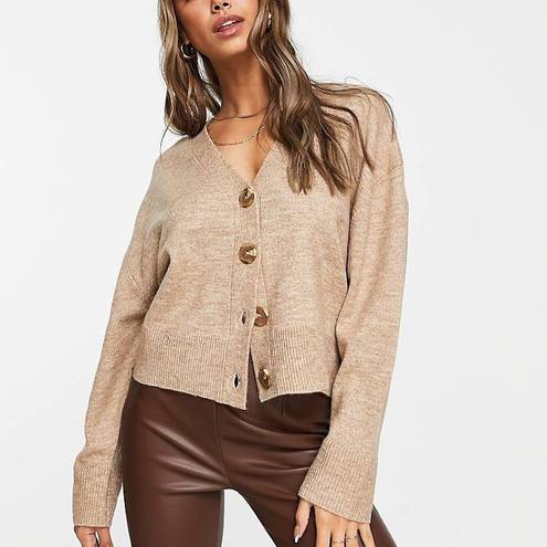 ASOS Tan Boxy Cardigan Sweater