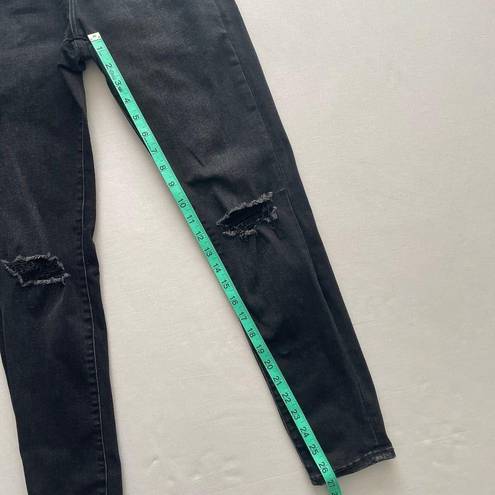 Rolla's  Jeans Womens 29 Black Westcoast Ankle Mid Rise Skinny Distressed Stretchy
