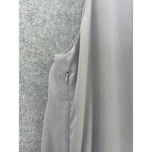 The Row all: Women's Shift Maxi Dress Sleeveless Solid Gray Size Medium