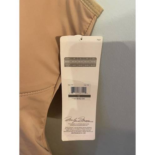 Marilyn Monroe  Shapewear One-Piece Women’s 1X Nude New With Tags $42 Retail