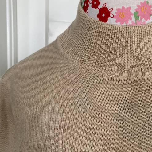 Tahari NWT Beige Mock-Neck Sweater 