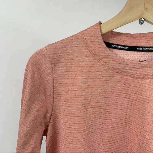 Nike  Sphere Element Women's Long Sleeve Running Top Rust Pink Size S BV2911-606