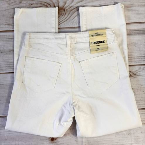 L'Agence NEW L’Agence Nadia High Rise Cropped Straight Blanc White Capri Jeans Size 27/2