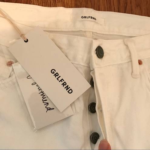 GRLFRND 🌴 Tatum Cropped Flare White Jeans Size 28