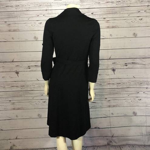 Etcetera NWT  black wrap dress with long sleeves size 2