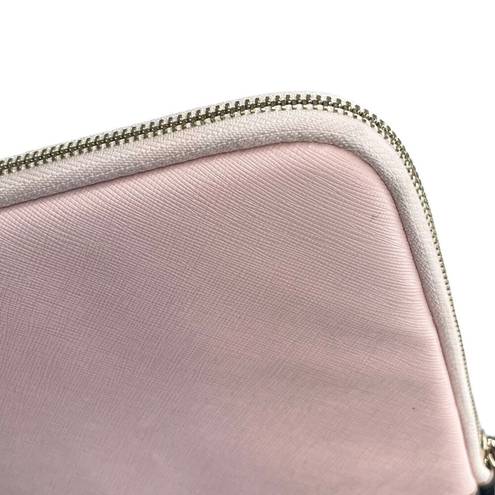 Kate Spade  Black Pink Padded Laptop Case Zip Computer Sleeve Saffiano Leather