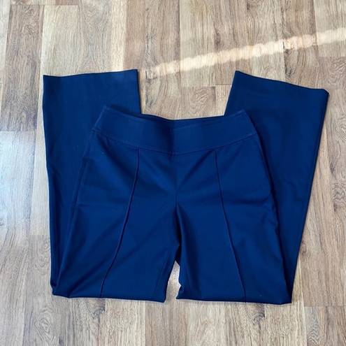 St. John  Collection Navy Blue Trousers EUC Sz 10 Wide Leg Flare Business Luxury