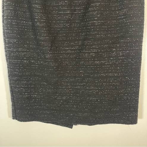 Trina Turk Nordstrom  Black Metallic Silver High Rise Pencil Skirt Size 6